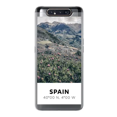 Produktbild von MuchoWow® Handyhülle Schutzhülle Hülle für Samsung Galaxy A80 Spanien - Berge - Blumen Silikon Softcase Handy Hülle - Schutzdeckel