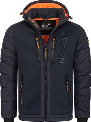Produktbild von Herren Winter Jacke Parka Steppjacke  Kapuzenjacke Outdoorjacke Warm gesteppt FVS Production H-H