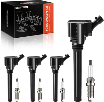 Image de Frankberg 4x Bobine d'allumage+4x Bougie d'allumage pour Fiat 500X Tipo Break Hayon Berline Jeep Renegade SUV 1.6L 2014-2020