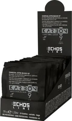 Produktbild von ECHOSLINE | Aufheller Karbon 9 - 24x35g - Aktivkohle - für bis zu 9 Ton hellere Haare - professionell