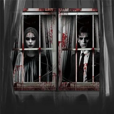 Zdjęcie produktu dla Dekoracje na Halloween - 2 sztuki - poliester - 80 x 120 cm