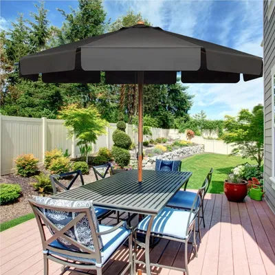 Image de Parasol - Protection solaire - Parasol de jardin - Parasol de balcon - Parasol de terrasse - Diamètre : 300 cm
