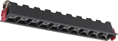 Produktbild von LED Einbauleuchte Wand Aluminium Schwarz eckig warmweiß 3000 K 3300 lm Modern