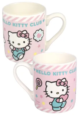 Produktbild von Hello Kitty Tasse für Kinder - Club Kinderbecher Kindertasse Trinkbecher Becher aus Keramik 230 ml Rosa