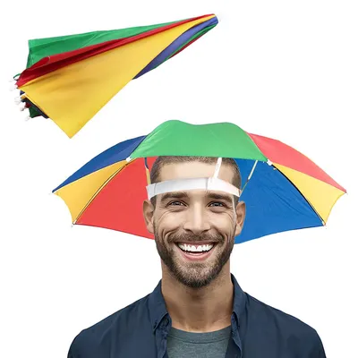 Image de Parapluie de camping arc-en-ciel - Chapeau de 50 cm, protection pliable pour les activités de plein air