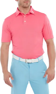 Zdjęcie produktu dla Koszulka golfowa męska Footjoy Stretch Pique Solid, kolor różowy