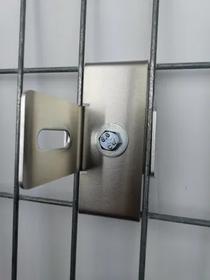 Produktbild von Klammer mit Zaunhalter Maschenweite 5 x 10 cm, Aluminium