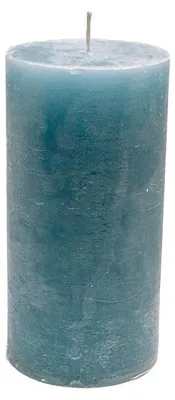 Zdjęcie produktu dla Świeca zapachowa marki Stumpenkerze, średnica 10 cm, wysokość 20 cm, kolor: jasnoniebieski, czas palenia: ok. 140 godzin.