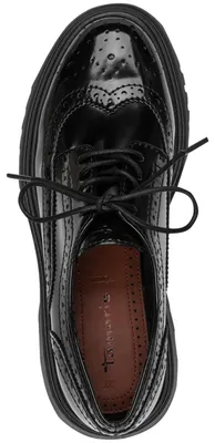 Produktbild von Tamaris Damen Schnürschuh Brogue mit Plateausohle 1-23619-45, Größe:41 EU, Farbe:Schwarz