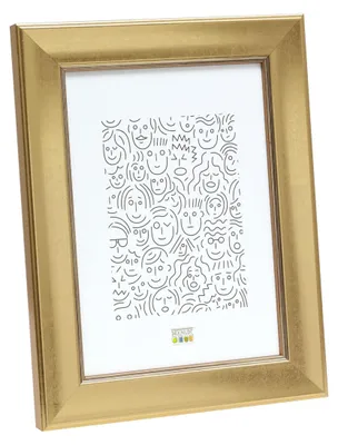 Fotolijst aus Holz, 10x15 cm, goldfarben, mit Glas