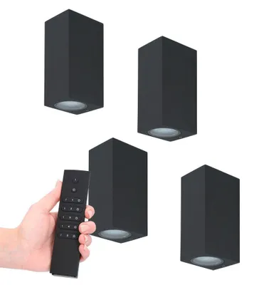 Image de HOFTRONIC - Applique murale Selma 8W 690lm 2700K GU10 IP65 Dimmable Noir