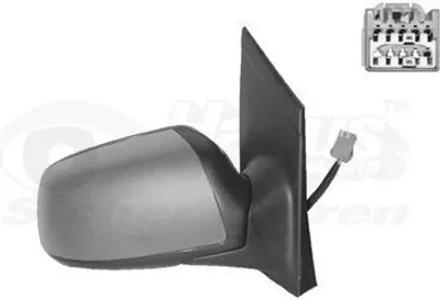 Produktbild von VAN WEZEL 1863828 Außenspiegel Seitenspiegel Rechts für FORD Focus II Schrägheck (DA, HCP, DP) Konvex Beheizt Grundiert