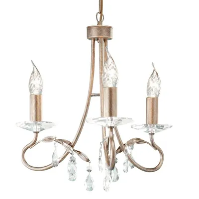 Produktbild von Elstead Christina Kronleuchter E14 3-fach Silber, Gold,  UK