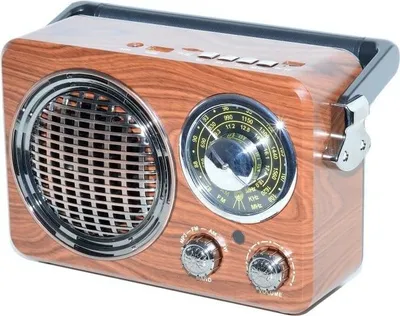 Obrázek produktu pro Přenosné dobíjecí retro rádio, Bluetooth, USB, FM AUX, MP3 a další.