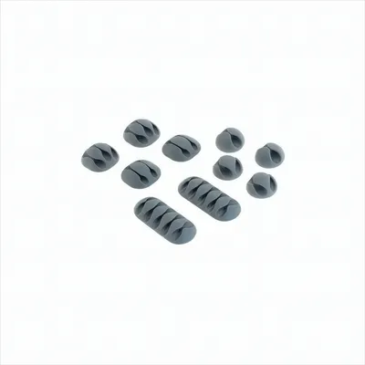 Produktbild von OTB Kabelmanagement - Kabelclips / Kabelhalter - 10er Set grau