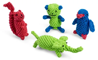 Productafbeelding van Toyz 4 Figuren, touwfiguren, speelgoed voor honden