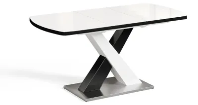 Zdjęcie produktu dla Stół do jadalni Vicco Chinto Czarny/biały 120 x 80 cm Możliwość rozbudowy, Model 51275