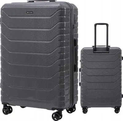 Produktbild von WINGS XXL Hartschalenkoffer CRK01 TSA 96L 4 Rollen Grauer Polycarbonatkoffer