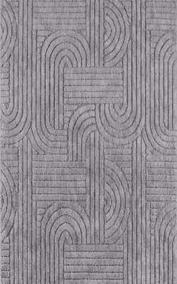 Produktbild von Grau Teppich Abstraktes Geometrisches Muster Kurzflor Wohnzimmerteppich