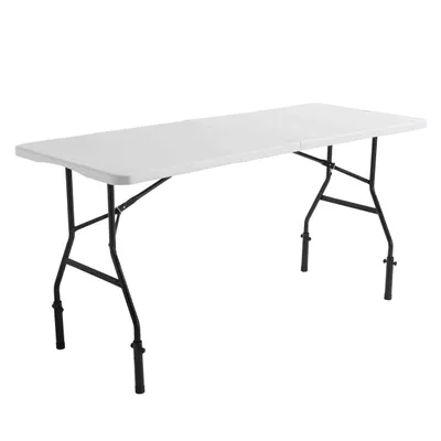 Produktbild von Weißer 180 cm Klapptisch mit Sitzerhöhungen Weiß - Oviala
