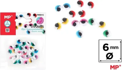 Immagine prodotto di Occhietti autoadesivi colorati da 6 mm