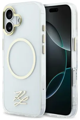 Zdjęcie produktu dla Etui Karl Lagerfeld Iml Kl Script Logo Magsafe Do Iphone 17 Przezroczysty
