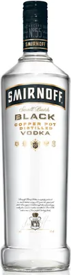 Produktbild von Smirnoff Black No. 55 Vodka, Wodka, Alkohol, Alkoholgetränk, Flasche, 40 %, 1 L, 717109