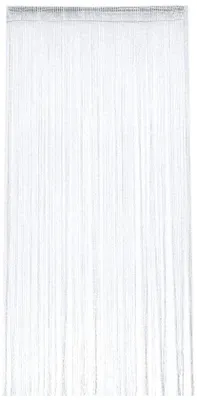 Productafbeelding van Unyqoos® Vliegenhoring, 100 x 200 cm – glinsterend gordijn met zilveren draden, beschermt tegen insecten en biedt privacy voor deur en ruimte, wit