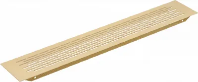 Produktbild von Aluminium Lüftungsgitter 80x480mm ovale Lochung Stegblech vers. Farben Belüftungsgitter Gold eloxiert