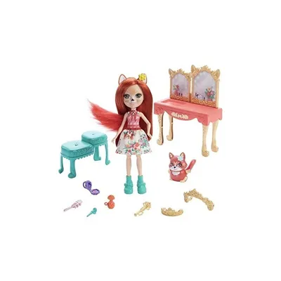 Zdjęcie produktu dla Zestaw Royal Enchantimals toaletka z lisicą Fabriną i figurką zwierzątka