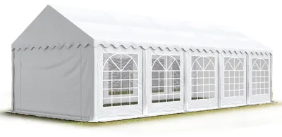 Produktbild von TOOLPORT Partyzelt Festzelt 5x10 m Garten-Pavillon PVC Plane 700 N in weiß Wasserdicht