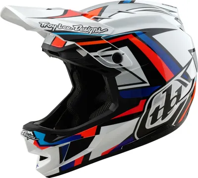 Immagine prodotto di Troy Lee Designs D4 Composite MIPS Helm, Telai, bianco/argento, XL | 60-61cm