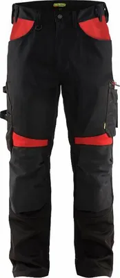 Produktbild von Blakläder® Handwerker Arbeitshose ohne Nageltaschen 1556 1860 in div. Farben, Farbe:schwarz/rot, Größe:50