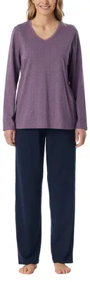Productafbeelding van Schiesser dames pyjama, lange mouwen, kleur: malve, maat 36