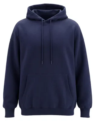 Produktbild von Damen Hoodie mit Kapuze, Kordelzug und Kängurutasche, lässig geschnitten, blau, Größe S
