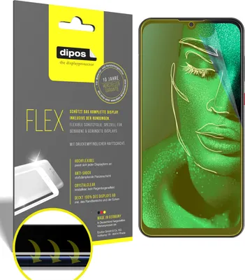 Produktbild von 3x Schutzfolie für ZTE Blade V10 Folie, 100% Displayabdeckung, dipos Flex