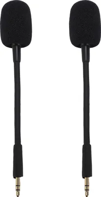 Image de 2 pièces de remplacement pour microphone pour casque Razer Barracuda X Réduction du bruit Microphone amovible 3,5 mm Noir
