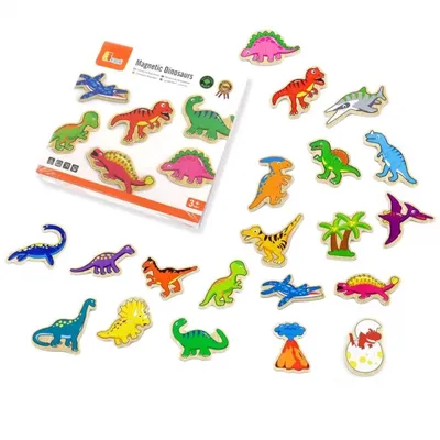 Obrázek produktu pro Dřevěné magnety 20 ks - dinosauři