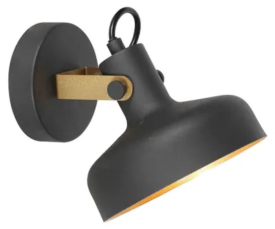 Obrázok produktu pre Nástenná lampa - čierna - Prato -  plast kov - posteľná lampa - E14 - 4118ZW - Mexlite