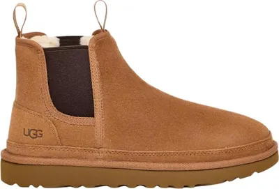 A single brown UGG boot is shown against a white background.