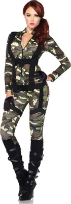 Produktbild von Leg Avenue Fallschirmjäger-Kostüm, 2-teilig - tarnfarbe - M