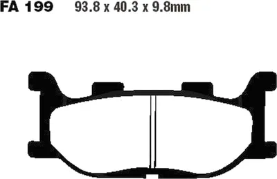 Produktbild von Bremsbeläge Vorderrad für Yamaha FZ6 600 N Baujahr 2004-2007 Bremsklotz von EBC - Neu