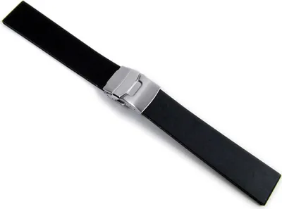 Produktbild von Minott Kautschuk Sport Uhrenarmband schwarz Wasserfest 20978S, Stegbreite:22mm