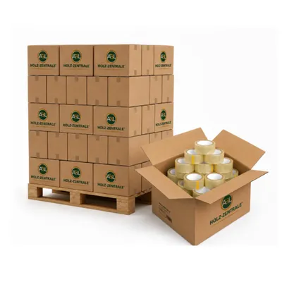 Produktbild von Paketband Transparent 48 mm x 90 m 2376 Rollen Extra Starkes Klebeband mit Acrylkleber – Packband für Kartons, Versand, Verpackung & Umzug