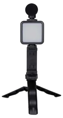 Produktbild von Edco Vlog Kit 3-in-1 Selfiestudio mit LED-Lampe und Mikrofon