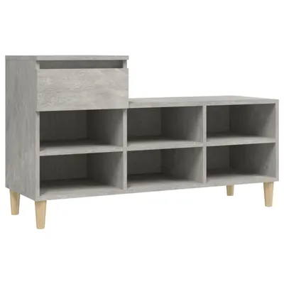 Produktbild von Schuhregal Betongrau 102x36x60 cm Holzwerkstoff