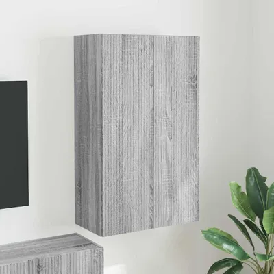 Produktbild von "Schlussverkauf" TV-Wandschrank moderne - Wand Hängeboard - für das Wohnzimmer - Graues Sonoma 59,5x31x100 cm Holzwerkstoff  C14714