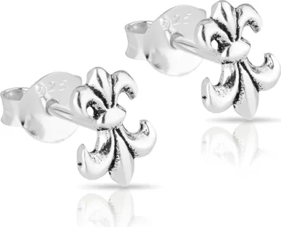 Produktbild von Paar Lilie Ohrstecker Damen 925 Sterling Silber Ohrschmuck Gothic Ohrringe 3134