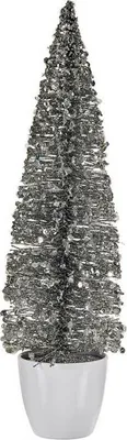 Immagine prodotto di Albero di Natale grande 10 x 38 x 10 cm argento bianco plastica