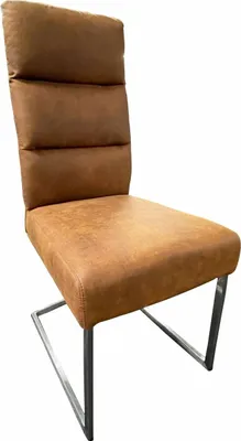 Produktbild von Schwingstuhl JD5082B Sitz Rücken gepolstert mit Griff Gestell Edelstahl 2er Set Orange PK201-5